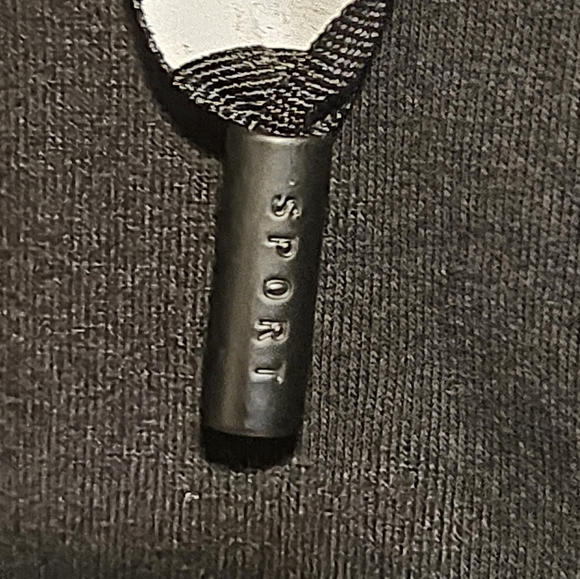 DKNY Black Cropped Hoodie with Logo Drawstrings - Picture 12 of 13